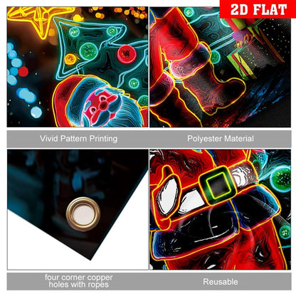Fluoreszierendes Weihnachts-Türbanner
