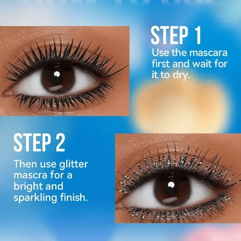 Bunte Glitzer-Mascara