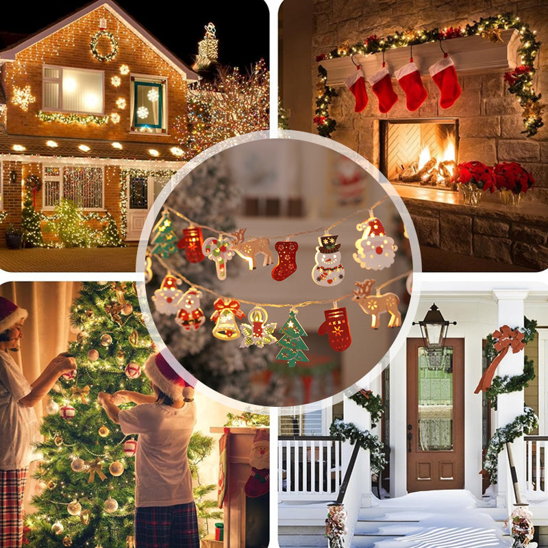 🎄 Weihnachtsmann LED-Lichterkette – Festliche Weihnachtsdekoration