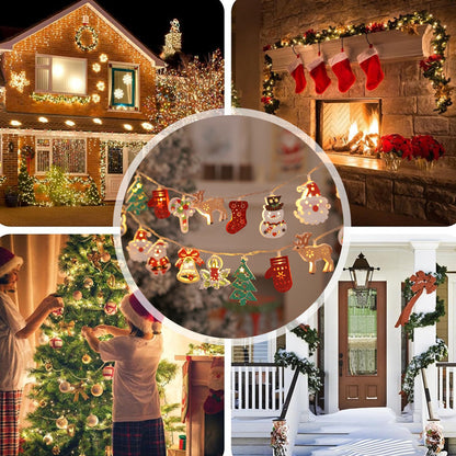 🎄 Weihnachtsmann LED-Lichterkette – Festliche Weihnachtsdekoration