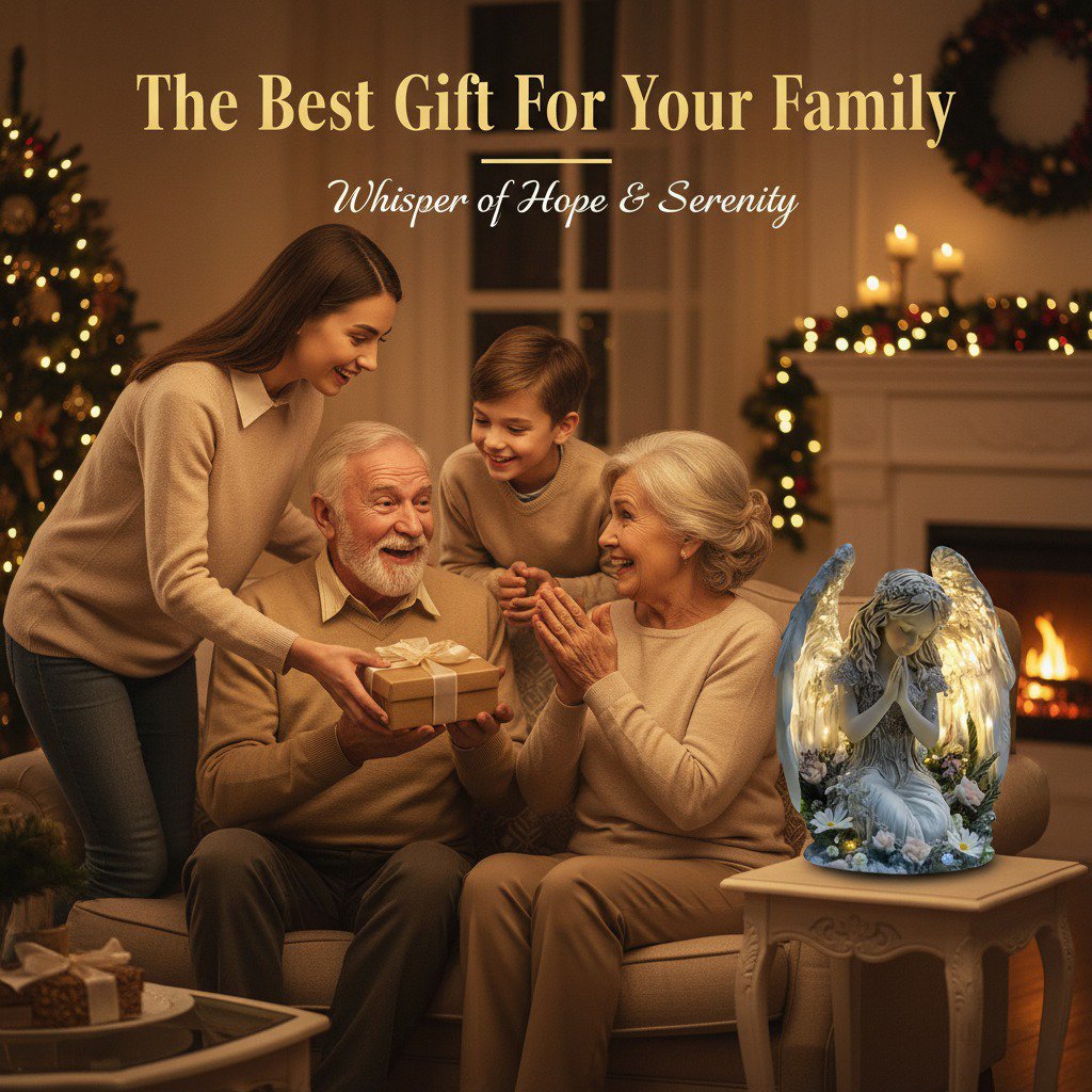 ❤️ Schutzengel-Statue mit Licht