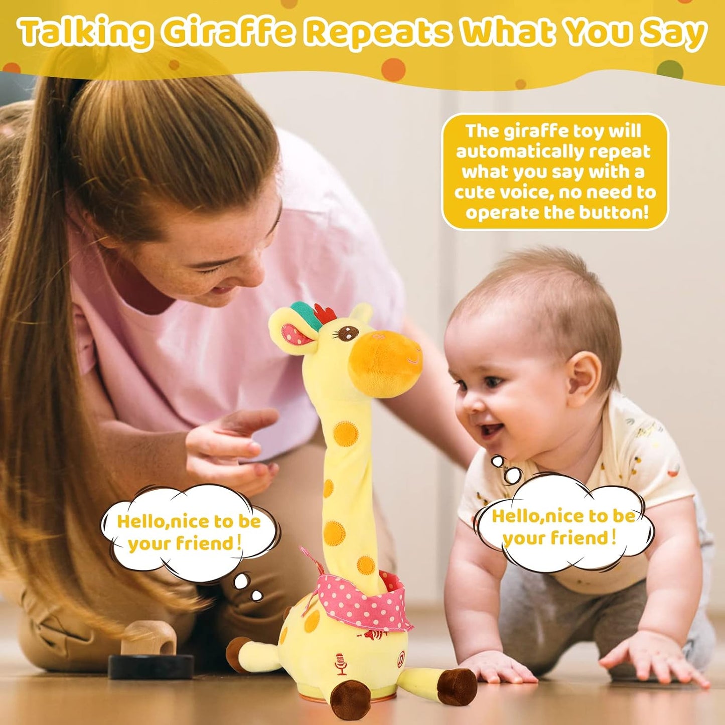 🎉Das meistverkaufte musikalische Giraffenspielzeug – singt, tanzt und wiederholt, was Sie sagen!🦒🎵🗣️