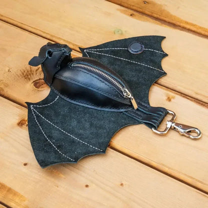 🔥 Leder-Fledermaus-Münzbeutel