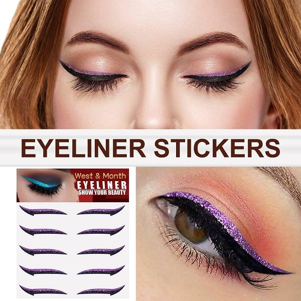 Glitzer-Eyeliner-Sticker (5 Stück)