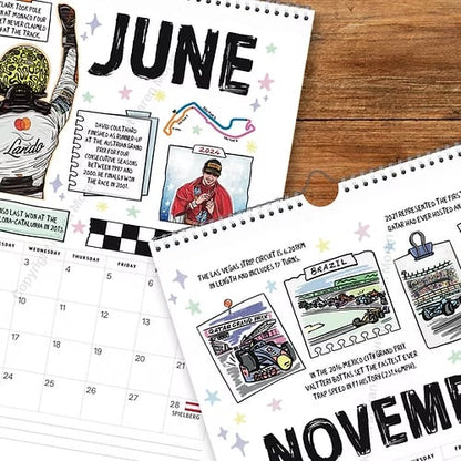 🏎️📅F1 Scrapbook Race Calendar 2026 – Der ultimative Wandkalender für Rennsportfans