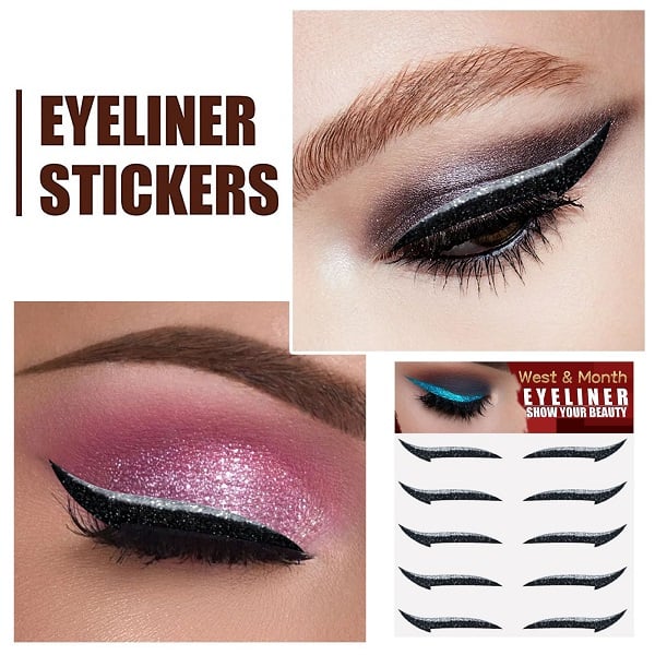 Glitzer-Eyeliner-Sticker (5 Stück)