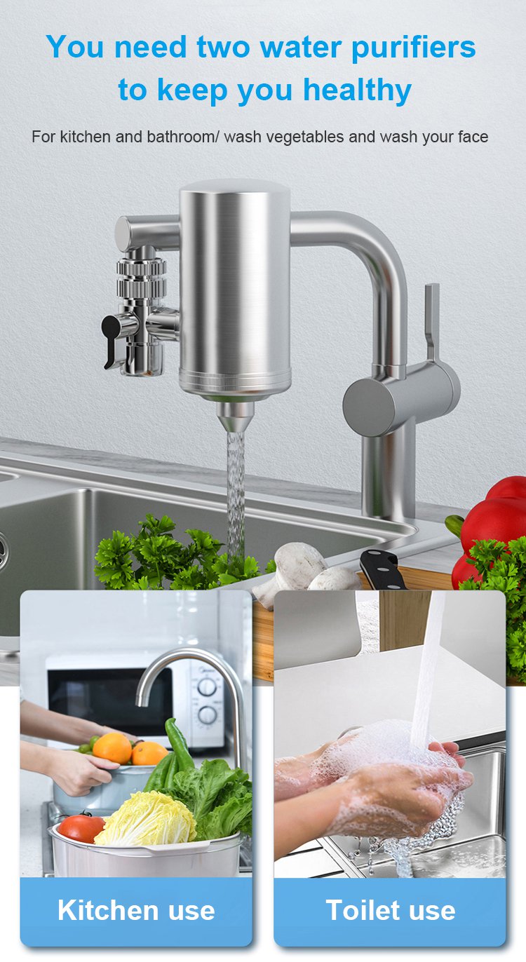 🔥 Installationsfreier Wasserfilter für Haushaltsarmaturen aus Edelstahl