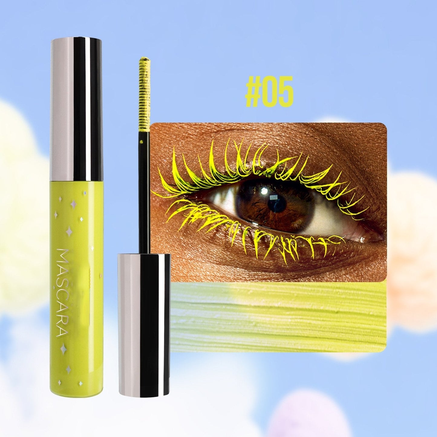 Bunte Glitzer-Mascara
