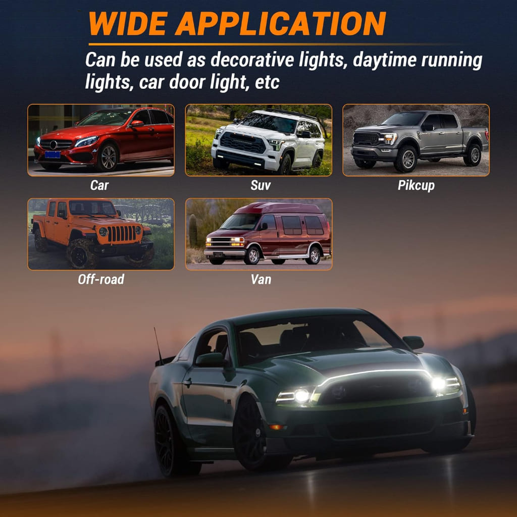 Lichtleiste für Kfz-Motorhaube