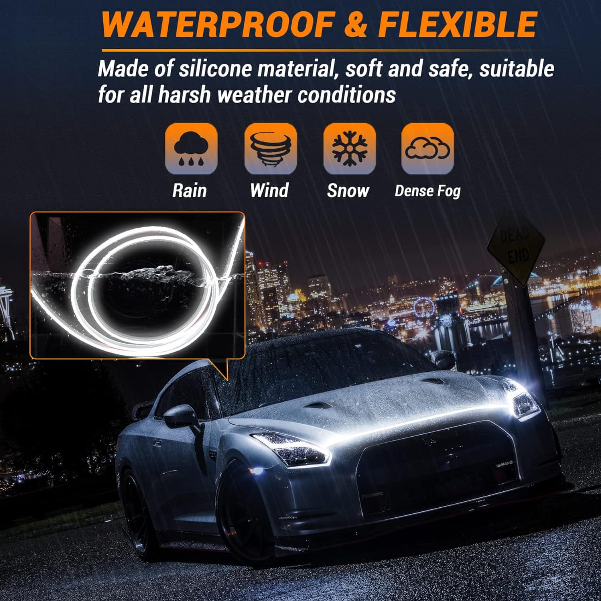 Lichtleiste für Kfz-Motorhaube