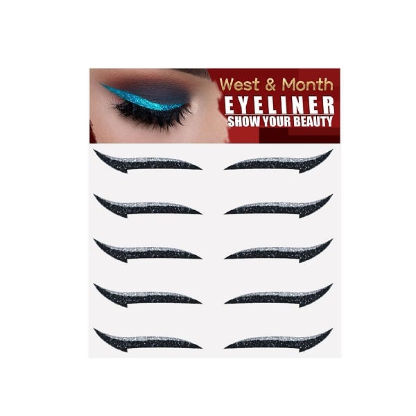 Glitzer-Eyeliner-Sticker (5 Stück)