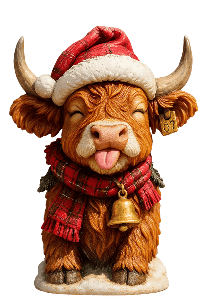 🐮Highland Cow Adventskalender 2025🎄✨ - 3D-handgefertigte Hochlandkuh-Puppe (24 Stück)