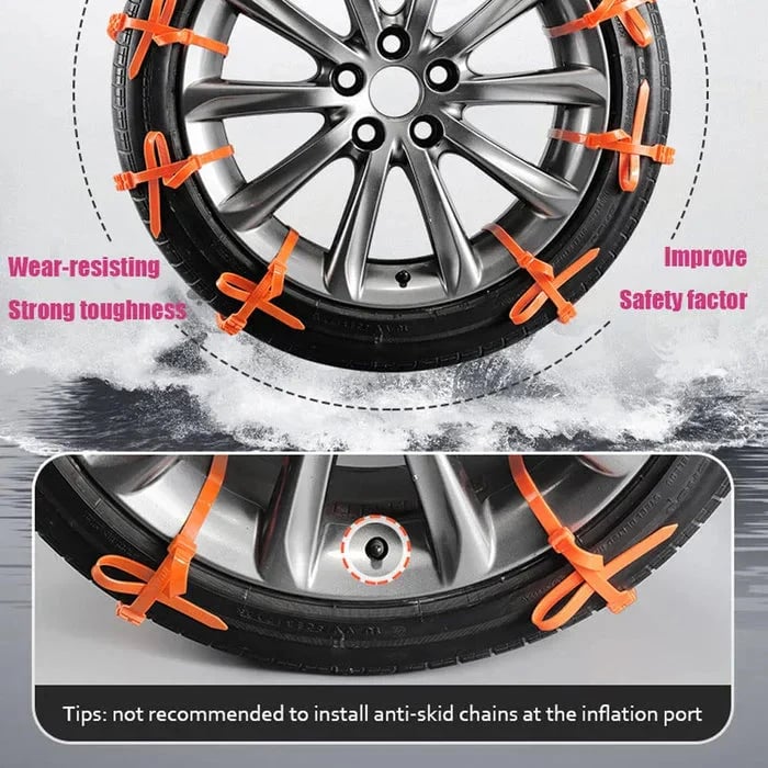 🔥Winter-Sonderangebot 2025🔥Universelle, wiederverwendbare Anti-Rutsch-Reifenketten aus Nylon