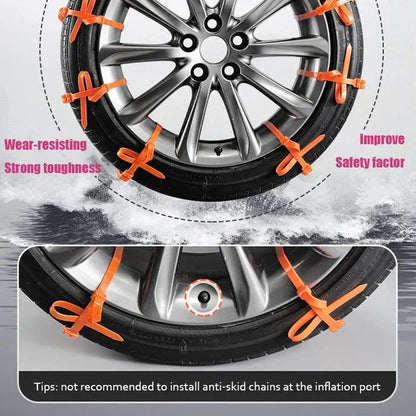 🔥Winter-Sonderangebot 2025🔥Universelle, wiederverwendbare Anti-Rutsch-Reifenketten aus Nylon