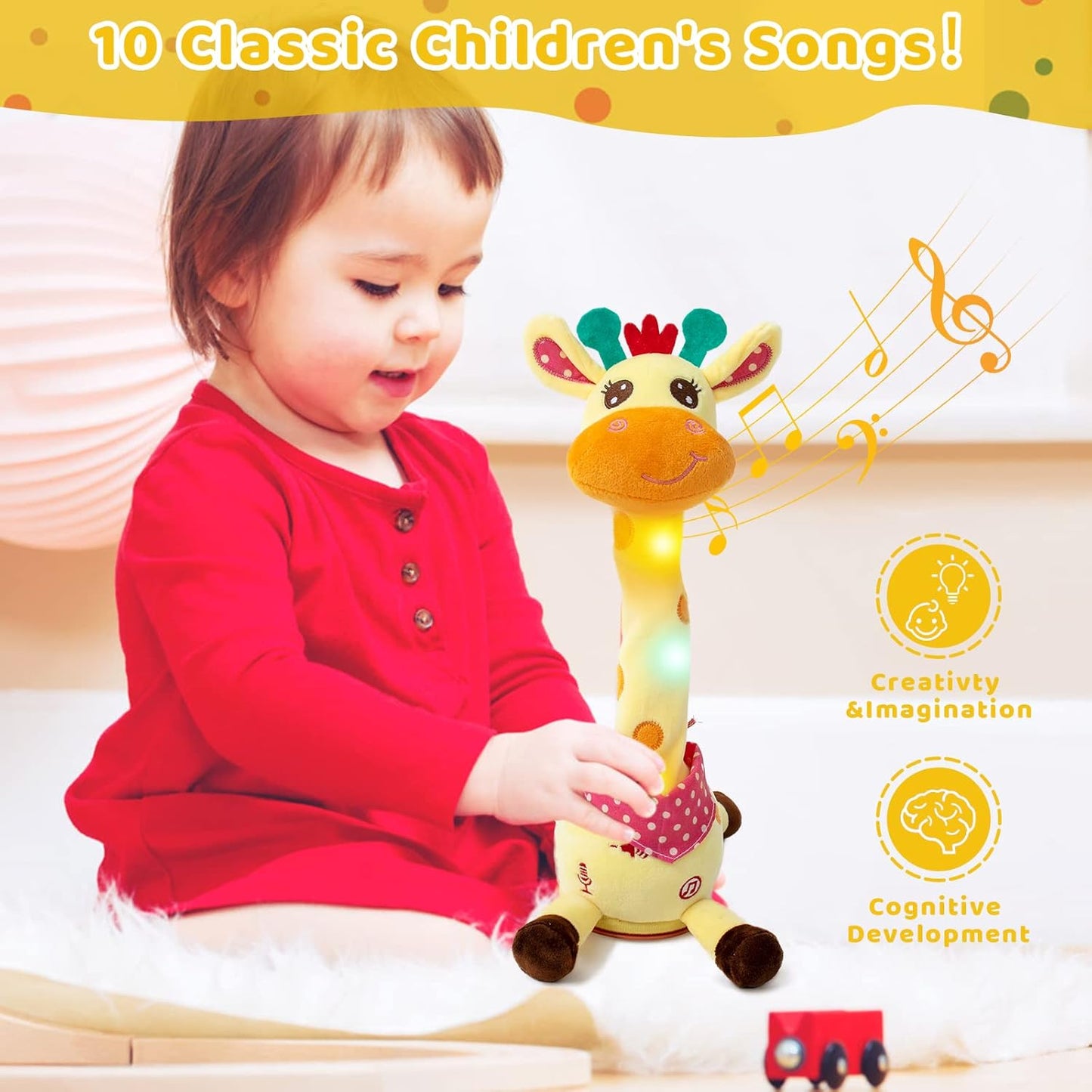 🎉Das meistverkaufte musikalische Giraffenspielzeug – singt, tanzt und wiederholt, was Sie sagen!🦒🎵🗣️