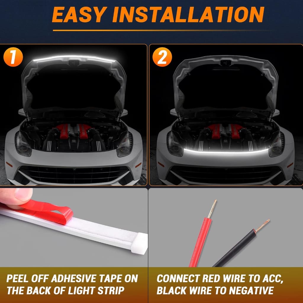 Lichtleiste für Kfz-Motorhaube