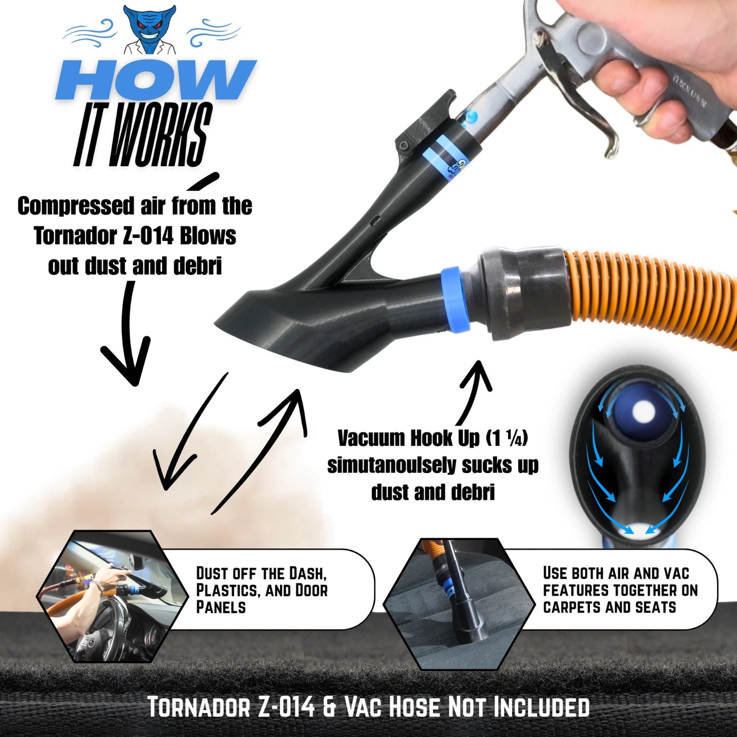 Air+Vac Zubehör für die Fahrzeugaufbereitung