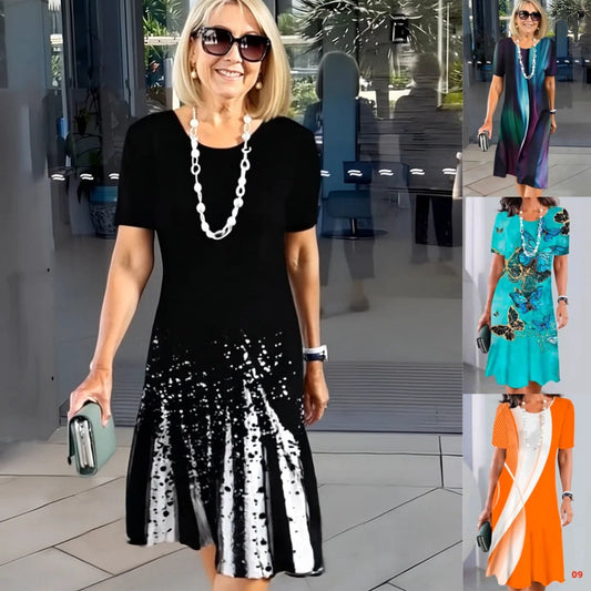 Plisseekleid für Frauen mit Farbblock