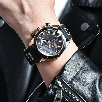 🔥Heißer Verkauf🔥Großes Zifferblatt, Kalender, Quarz-Businessuhr