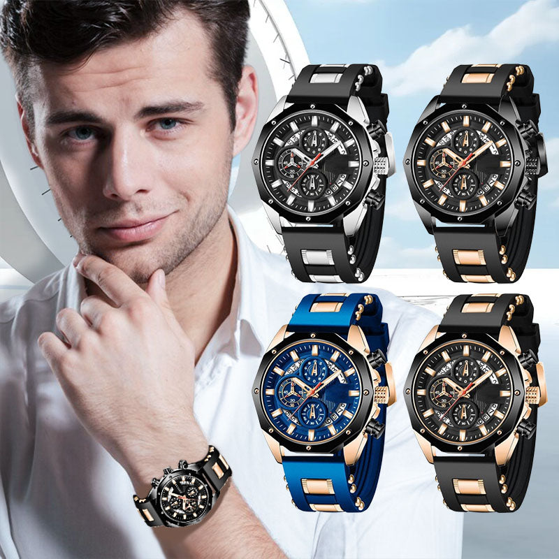 🔥Heißer Verkauf🔥Großes Zifferblatt, Kalender, Quarz-Businessuhr