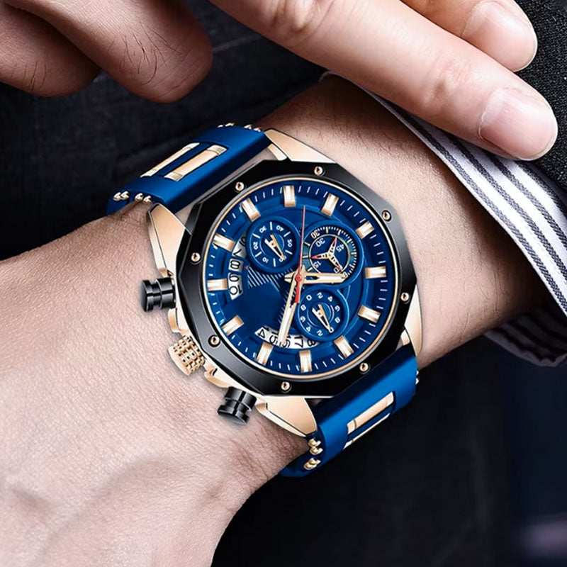 🔥Heißer Verkauf🔥Großes Zifferblatt, Kalender, Quarz-Businessuhr