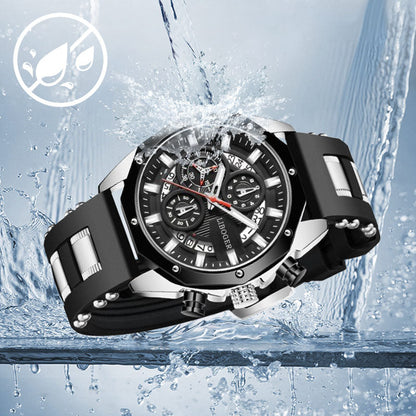 🔥Heißer Verkauf🔥Großes Zifferblatt, Kalender, Quarz-Businessuhr